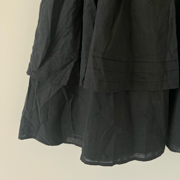 Cleobella Venita Mini Dress Black, black mini dress, smocked, ruffle hem, tiered - Picture 7 of 11